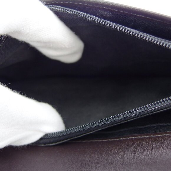 Salvatore Ferragamo Long Wallet Gantini Beige Canvas ?~ Leather USED L3109 - Picture 5 of 7